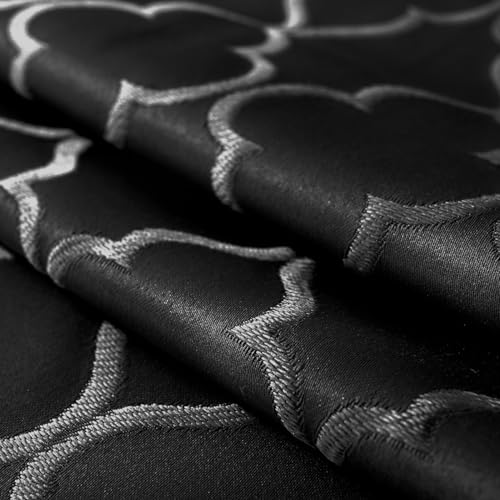 Servilletas de Tela Jacquard 20 x 20 pulg 4 Piezas Negro miniatura 7