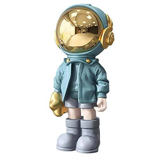 Dosker Astronauten-Statuen, Raumfahrer, Skulptur, Polyresin, Kunstgeschenke, hellblaue Figur, Ornament, Raumdekoration f&uuml;r M&auml;nner, Zuhause und Handwerk, Desktop-Zubeh&ouml;r, Tischdekoration, Wohnzimmer,