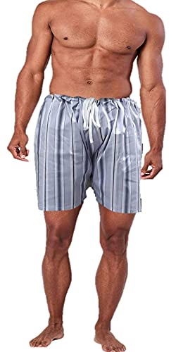 Image of Men's Lattha Traditional Pure Cotton Underwear aka Patta wala Janghiya, Dhari wala / Striped Undergarment, Khadi Latthe Ka Jangia, Nicker,Chaddi; Nade wala kachha with wide Miyani /Asan & Back Pocket & Drawstring /Nada