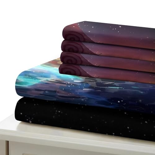 Parure de lit de qualite super king parure douce imprimee en 3D ocean