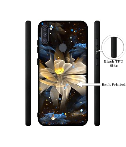 Image of Art Flower Design Premium 2D Printed Metal Back Case Cover for Samsung Galaxy A11 4G / M11 4G