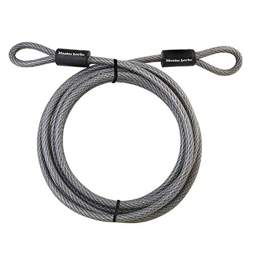 Master Lock 72DPF 3 Pack 15ft. x 3/8in. Looped End Cable, Gray