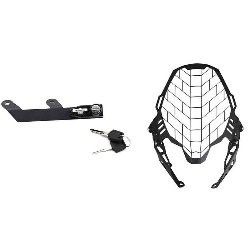 Grille phare moto en acier et verrouillage robuste de casque robuste