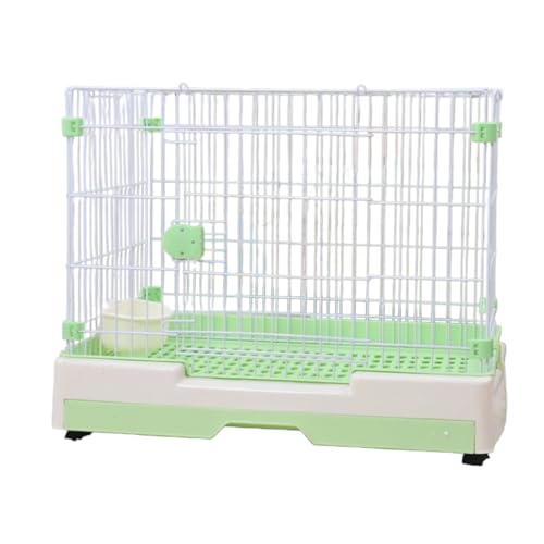 Suzapiwペットケージ、猫と犬のケージ、トイレ付き、PP+ワイヤー、シンプルで便利、複数の色があります (グリーン,58×42×51センチ)