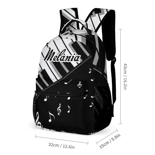 zaaprintblanket Custom Music Notes Piano Backpack 3 Piece Set Personalized School Backpack with Lunch Bag Pencil Case for Boys Girls Kids2