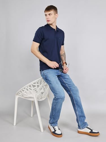 Image of Monte Carlo Mens Regular Fit Half Sleeve Solid Polo Neck T-Shirt (Pack of 1)