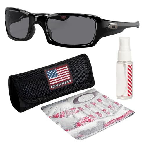 Oakley OO9238 FIVES SQUARED - Polarized/Non-Polarized- Rectangle Sunglasses with Official Eyewear Kit Bundle