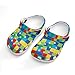 Boy's Fashion Beach Pool Slippers Toddler Sandals for Stylish Water Play, Colorful Neon Mushrooms
