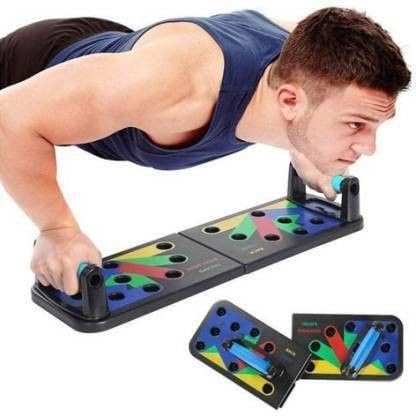lcarno 14-in-1 foldable push up board (for back, chest,triceps,shoulders) body exercise push-up bar ()