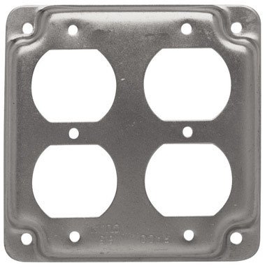 6 each: Raco 4 Square Steel Electrical Box Cover (907C)