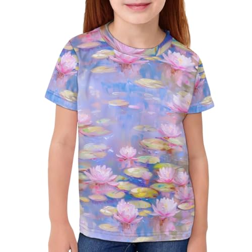 Image of ENLACHIC Girls Teens Pink Flamingo Printed Summer Short Sleeve T-Shirts Cute 3-16 Years