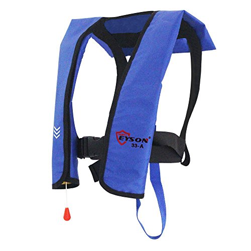 Eyson Inflatable Life Jacket Life Vest Basic Automatic/Manual (Blue Auto)