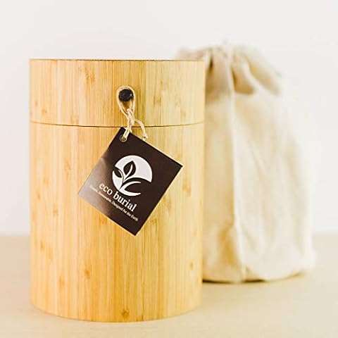 Eco Burial: Biodegradable Urn, Burial Urn, Bamboo Urn Cover