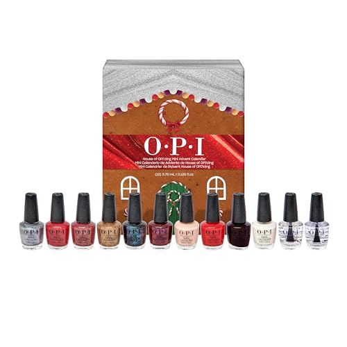 OPI Nail Lacquer Good Enough to Treat Mini Pack - Vernis à ongles longue tenue résistant aux éclats - avec pinceau OPI Pro-Wide (12x3.75 ml)