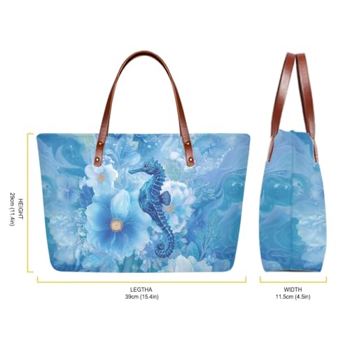 Image of 2PCS Tote Bag for Women Top Handle Purse with Wallet, Hobo Bag Tote Shoulder Bag with PU Cosmetic Bag