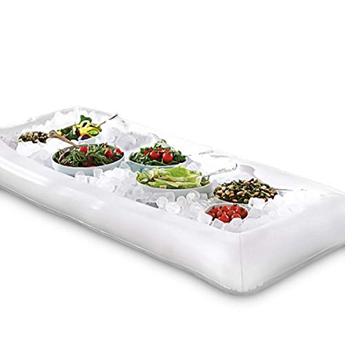 Inflatable Beer Table Pool Float Summer Water Party Air Mattress Ice Bucket Serving/Salad Bar Tray F
