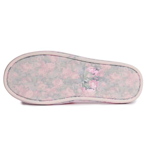 Laura Ashley Knot Band Slip Ons, Velvet House Slippers for Women with Non-Slip Sole, Plush Faux Fur Indoor Slipper3