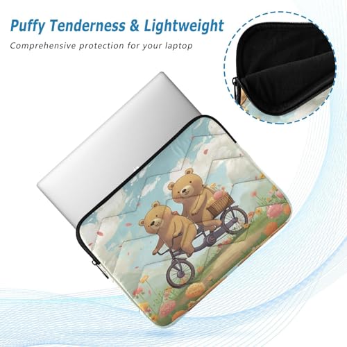 Funda para portátil de 13-14 pulgadas impermeable con diseño de osos miniatura 5