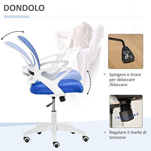 Vinsetto Sedia da Ufficio Ergonomica con Seduta