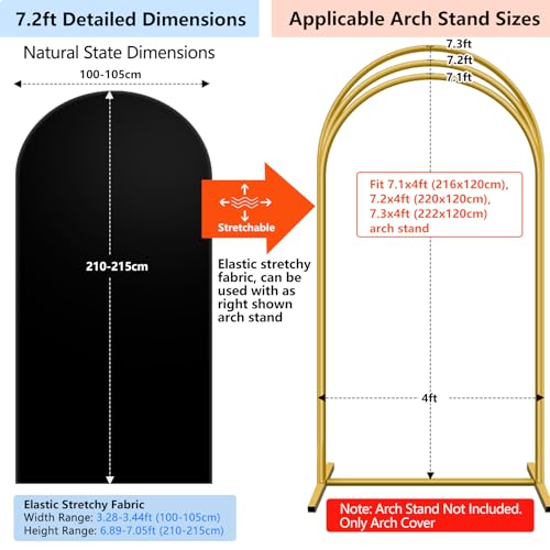 Funda elástica para soporte de arco 7.2 ft negra miniatura 2