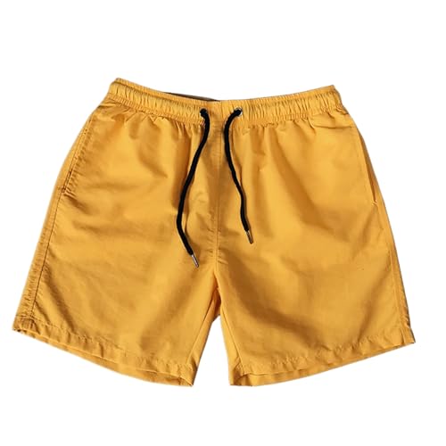 Foweknow Bañador corto para hombre, pantalones cortos de baño para hombre, pantalones de natación, pantalones de playa, cintura elástica, pantalones cortos de entrenamiento, pantalones cortos de