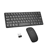 [Connexion fiable] Doté de la technologie sans fil 2,4 GHz, le combo souris et clavier fournit une connexion puissante et fiable jusqu'à 33 pieds sans aucun délai, branchez et jouez rapidement.