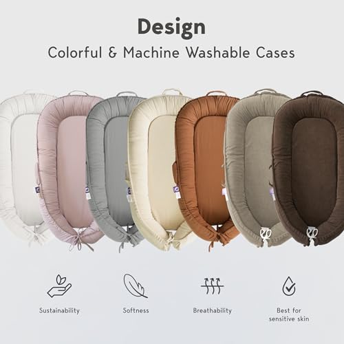 Image of Infant Lounger Cover, 100% Organic Cotton, Newborn Essentials, Baby Gifts | Cover Only (Fields of Rye Corduroy)