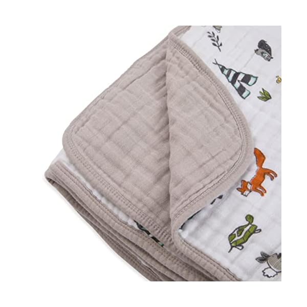 Little Unicorn | Baumwoll-Musselin Steppdecke ( Forest Friends ) , 1 pack – Bild 3