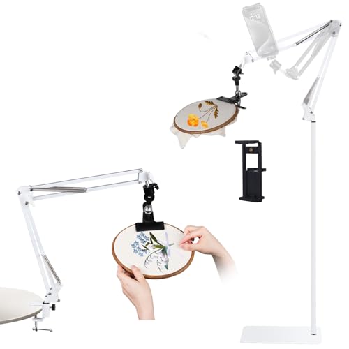 Adjustable Embroidery Hoops Stand for Hand Work,Cross Stitch Frame with 360&deg; Rotation, Embroidery...