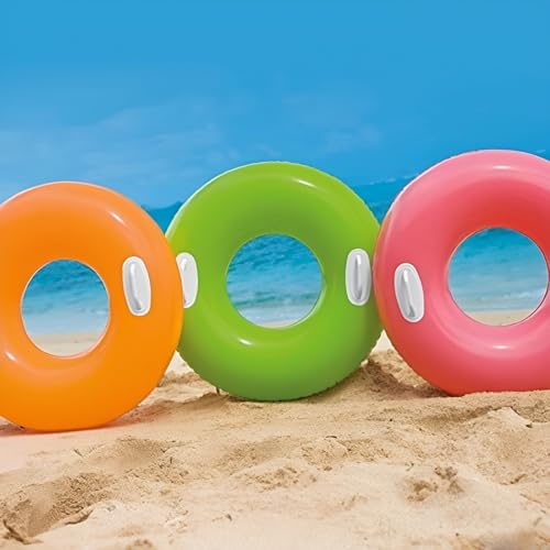 Image of Adult Swimming Ring Inflatable Pool Float, Multi Color, 30 inch