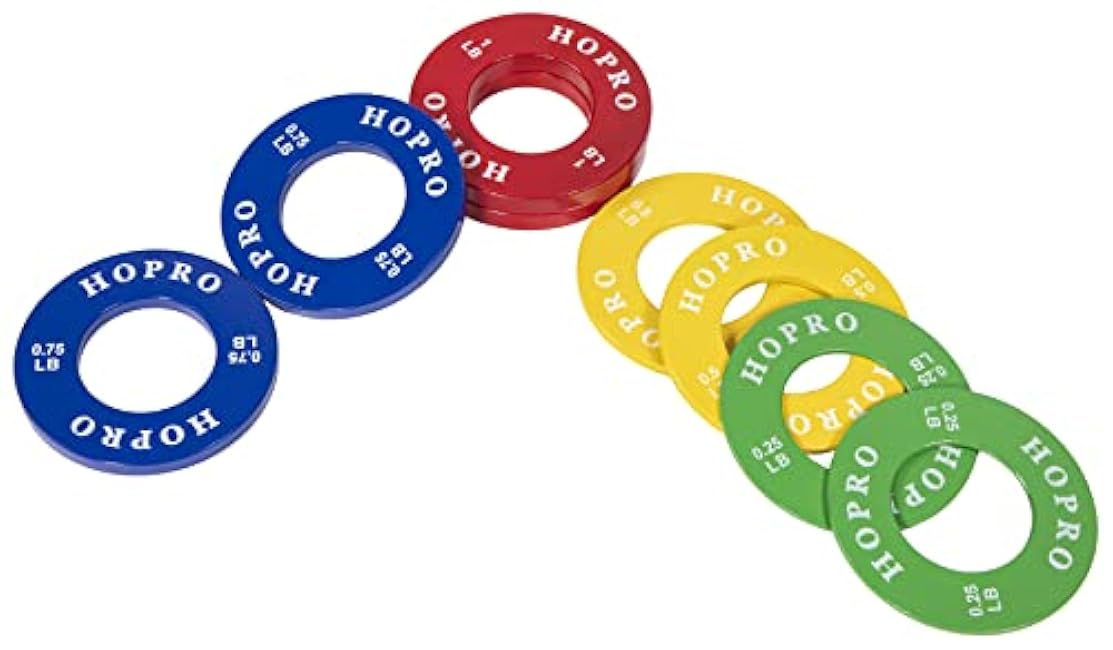 Signature Fitness Olympic Fractional Plates Pair of Each 1/4, 1/2, 3/4, 1 LB Weights (8 Plates. Total Weight: 5lbs)