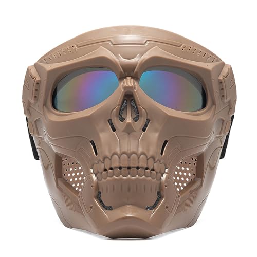 TOWARDSNAN Gafas de equitación ajustables para motocicleta, gafas extraíbles para la cara, gafas protectoras para los ojos