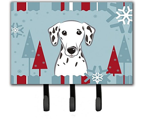 Winter Holiday Dalmatian Leash & Key Holder