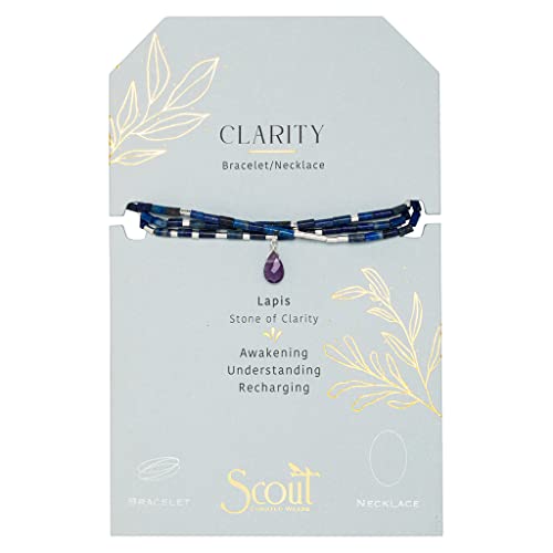 Scout Curated Wears - Teardrop Stone Wrap Lapis/Amethyst/Silver - Stone of Clarity2