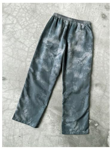 Men's Vintage Graphic Stacked Sweatpants Streetwear Drawstring Waist Baggy Casual Track Pants2