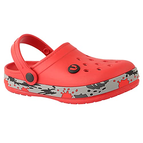 URJO Splash Kid's Clogs/Sandals with Adjustable Back Strap Ultra Soft & Flexibility Anti Skid Comfortable Waterproof Daily Mules Clogs/Sandals Boy's & Girl's