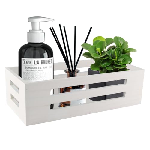 Duimbok Toilet Paper Storage Basket with Handles, Wicker Toilet Tank Basket, Wooden Bathroom Basket...