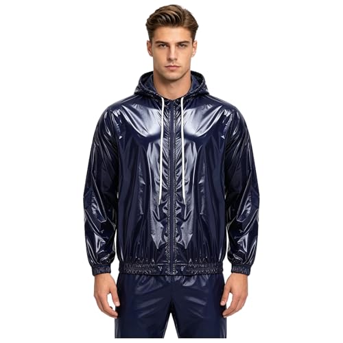 Veste coupe-vent homme inlzdz idéale pour le camping et le running sous la pluie