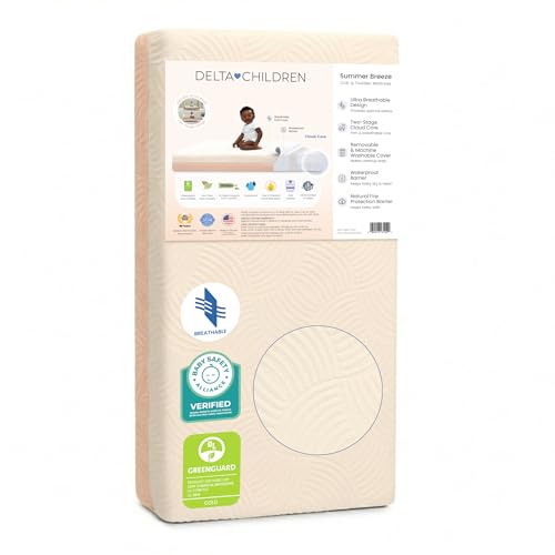 Delta Children Summer Breeze Mattress - Breathable Baby Crib...