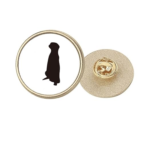 Broche ronde dorée animal mignon Black Copher pour personnaliser un manteau