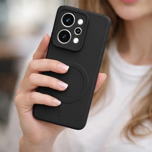 Image of Back Cover Realme P4 Power 5G | MagFit Ring Design (Non-Magnetic) | Shockproof Case | Anti-Slip Grip | Raised Camera Edges | Slim Protective Case for Realme P4 Power 5G (Matte Black)