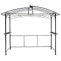 Versatile 8x5ft Grill Gazebo - Steel Hardtop Canopy with Side Shelves for Outdoor Events & More