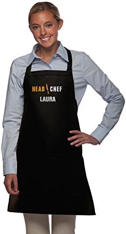 Miniatura 2 de Delantal personalizado bordado con diseño de jefe de chef Añadir un nombre