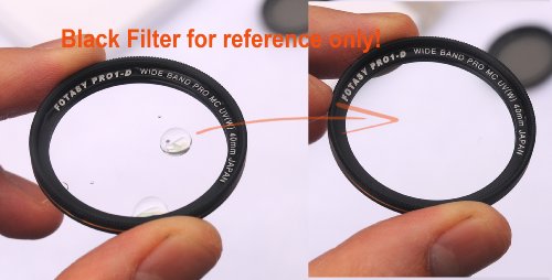 Image of Fotasy 49mm Silver Ultra Slim UV Protection Lens Filter, Nano Coatings MRC Multi Resistant Coating Oil Water Scratch, 16 Layers Multicoated 49mm UV Filter