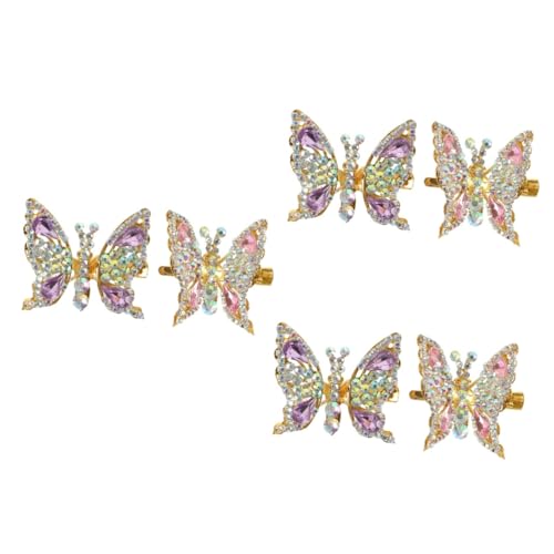 Pinces à cheveux strass mariage MAGICLULU barrettes tridimensionnelles épingles filles 6 pièces