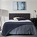 Lucid Mid-Rise Upholstered Headboard - Diamond Tufted - Padded Polyester - Adjustable Height from 34” to 46” - Easy Assembly - Bed Frame or Wall Mount - Sturdy - Charcoal - King / Cal King Size