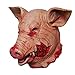 FantasyGears Scary Halloween Latex Pig Mask - Bloody Butcher Costume Cosplay Props - Creepy Animal Head for Adults