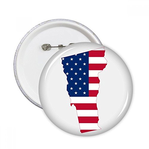 Badge bouton américain Vermont rond pour décoration textile lot de 5