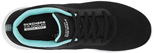 Skechers Women's Go Walk Joy-15641 Sneaker, Black/Aqua, 10 M Us #TOP3