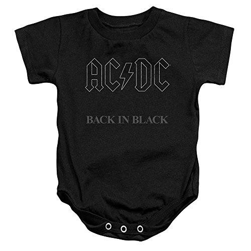Image of A&E Designs AC/DC Romper Back in Black Baby Creeper